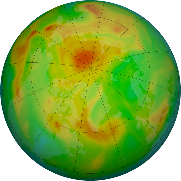 Arctic ozone map for 30 May 2013
